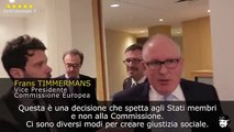 Reddito di cittadinanza, Timmermans: spetta agli Stati membri intervenire - MoVimento 5 Stelle