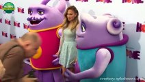 Jennifer Lopez Poses With character Oh At the Home Premiere