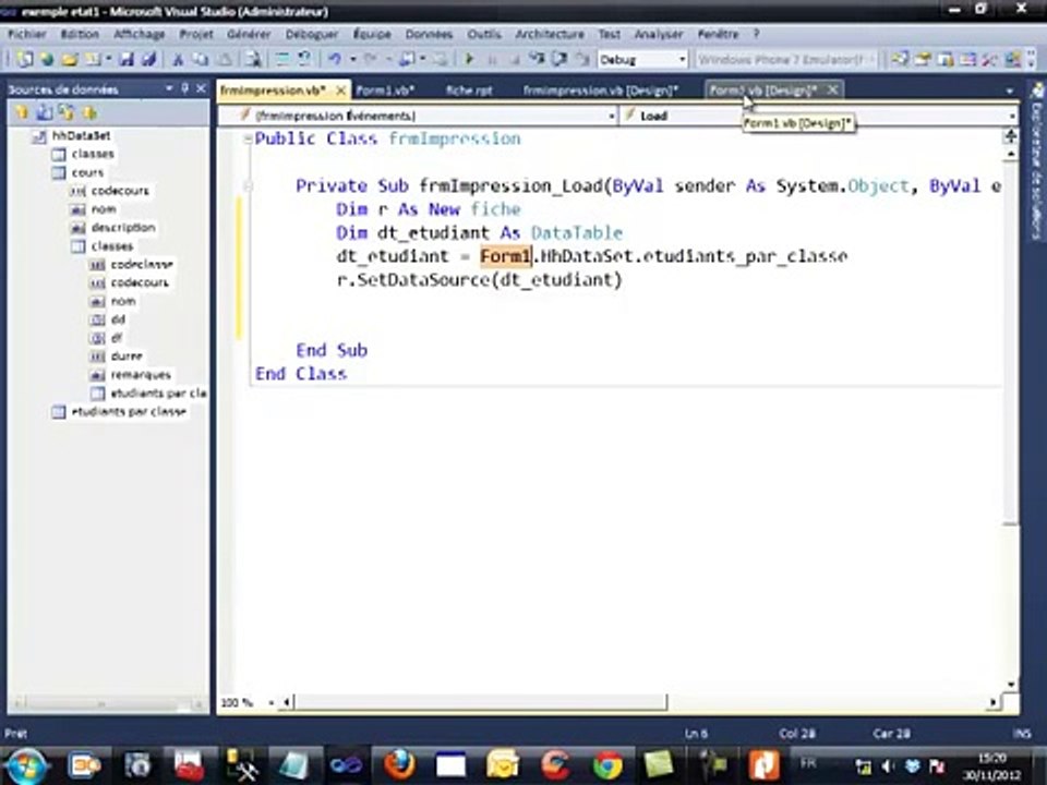 exemple complet crystal report FOR VISUAL STUDIO