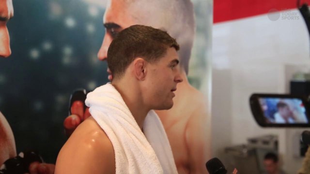 Al Iaquinta talks to reporters before UFC Fight Night Fairfax