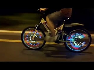 Colorful Rainbow Wheel Signal Lights LED bike wheel light LED Bike Spoke light Freeshipping