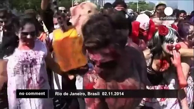 Zombies flood the streets of Rio de Janeiro - no comment