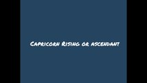 Capricorn rising