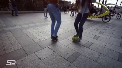 15 Year Old Girl Performing Street Football