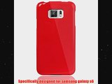 IDACA Silicone Jelly Shell Smooth Skin Slim TPU Case Cover for Samsung Galaxy S6 Red