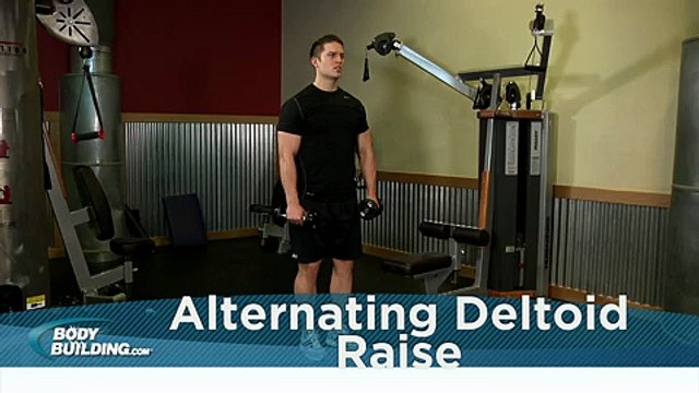 Alternating Deltoid Raise Shoulders Exercise for Male