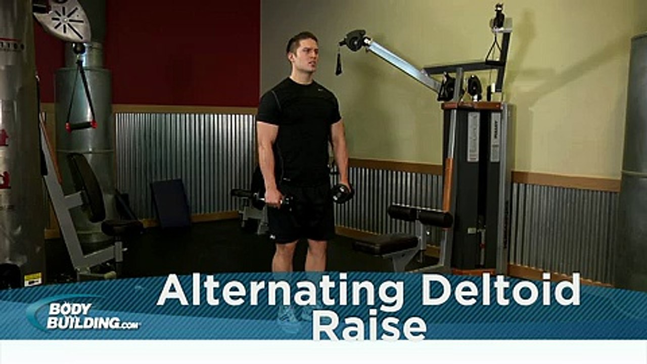 Alternating Deltoid Raise Shoulders Exercise for Male
