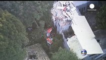 Au Brésil un hélicoptère s'écrase sur une maison