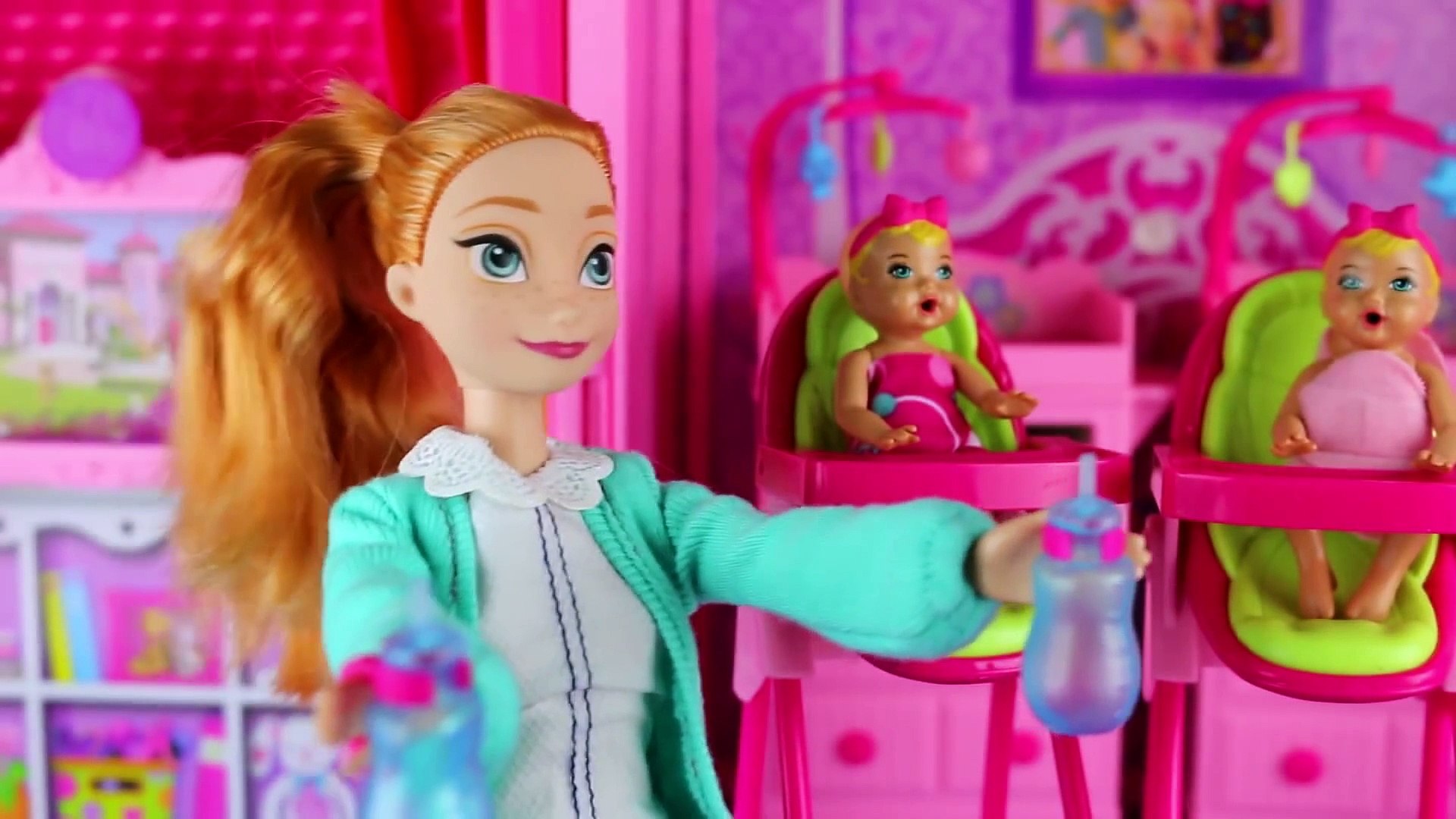 Frozen Anna And Elsa Have Twin Babies To Babysit For Disneytoysfan Video Dailymotion