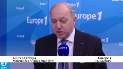 Laurent Fabius : «L'Iran avait huit tonnes d'uranium, il n'en aura plus que 300 kilos»