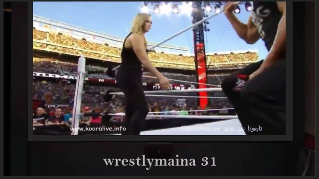 The Rock and Ronda Rousey vs Triple H and Stephanie McMahon WrestleMania 31.