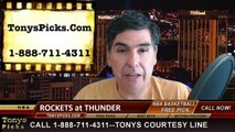 Oklahoma City Thunder vs. Houston Rockets Free Pick Prediction NBA Pro Basketball Odds Preview 4-5-2015