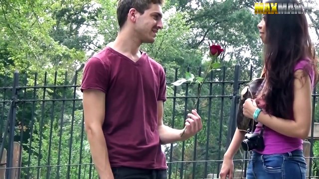 Serenading girls with roses