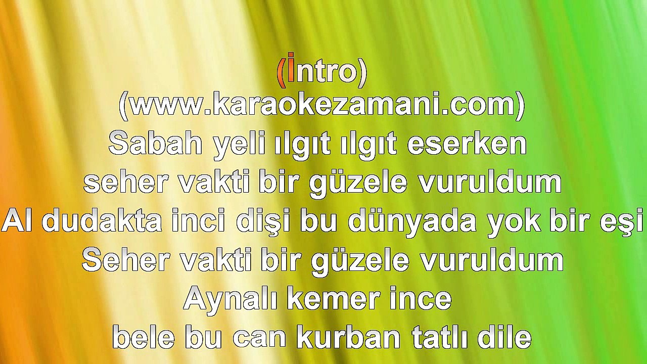 Ayna - Aynalı Kemer - 2012 TÜRKÇE KARAOKE