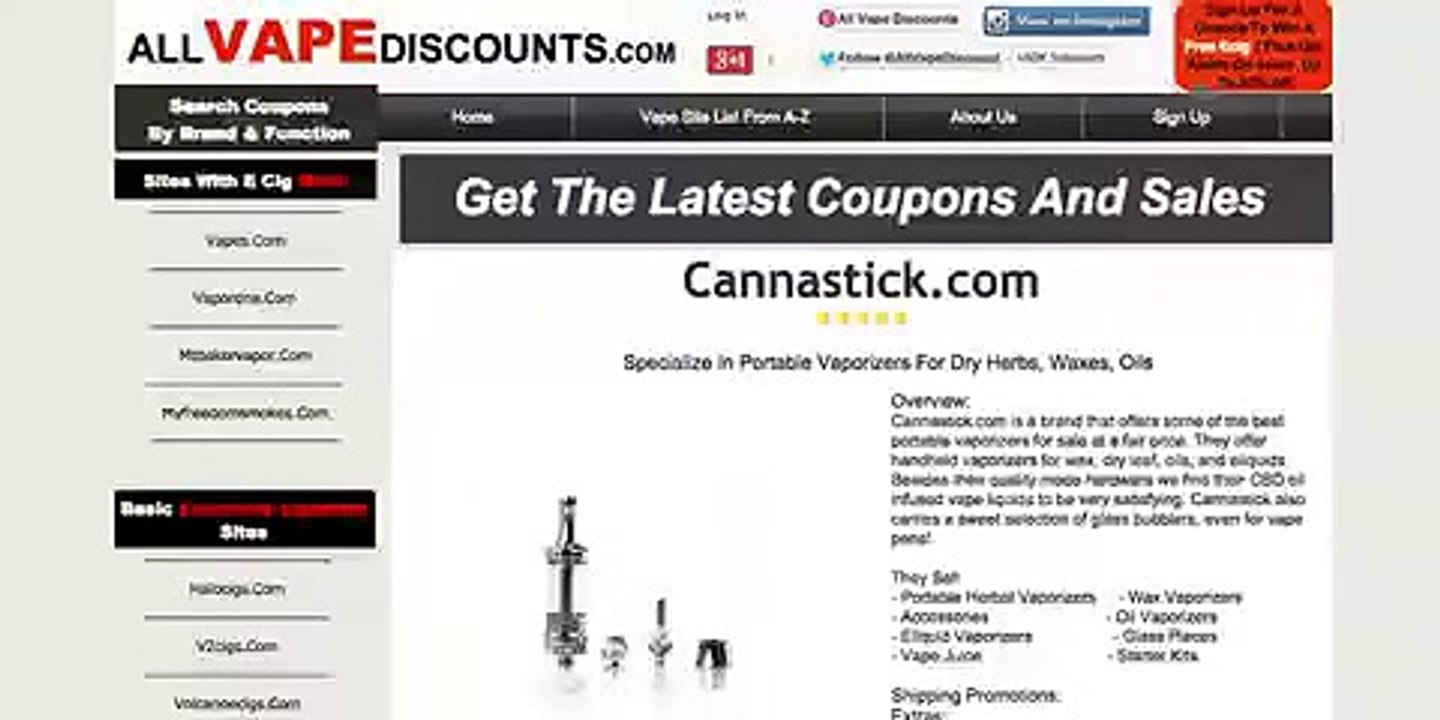 Vaporizer Cannastick Coupon Codes