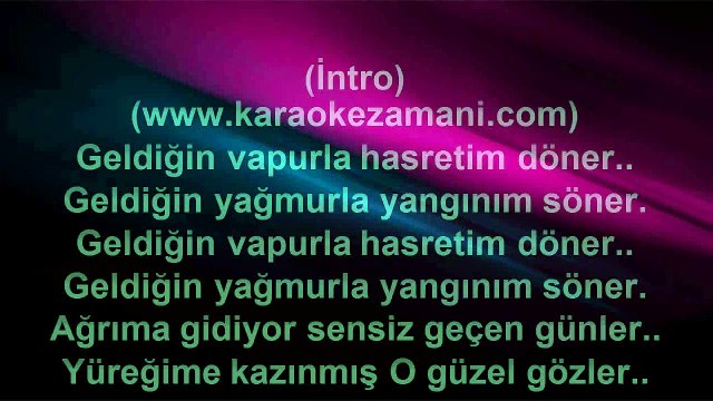 Ayna - Gittiğin Yağmurla Gel - 1996 TÜRKÇE KARAOKE