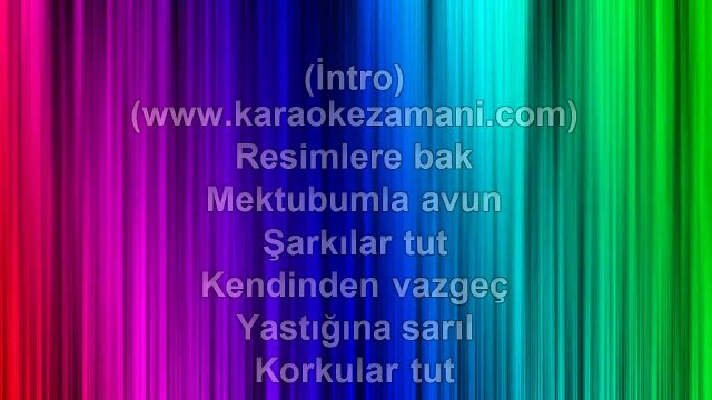 Ayşegül Aldinç - Beni Hatırla - 1995 TÜRKÇE KARAOKE