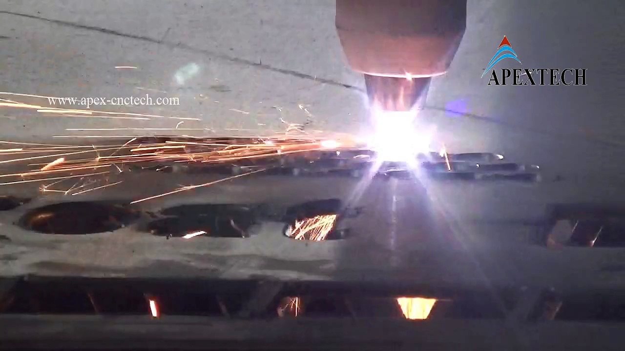 jinan apex cnc tech plasma machine steel cutting video 4
