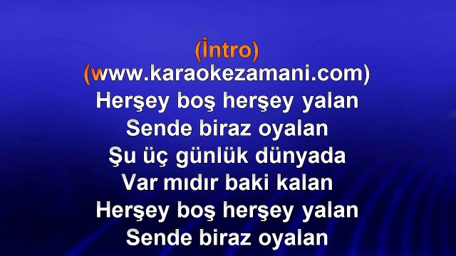 Baha - Boş Dünya - 2010 TÜRKÇE KARAOKE