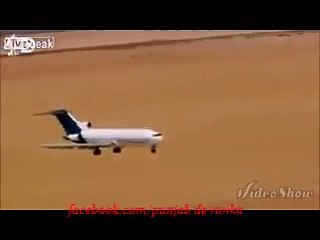 amazing air crash in sand