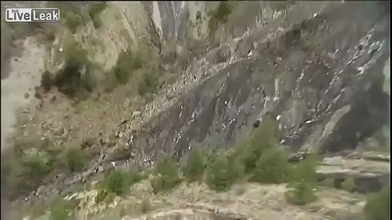 LiveLeak - Aerial footage of the GermanWings A320 crash zone