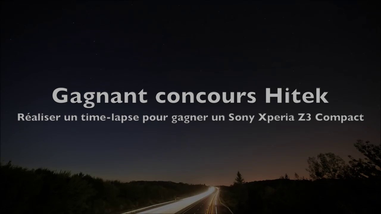 Gagnant du concours Hitek/Sony pour gagner un Xperia Z3 Compact