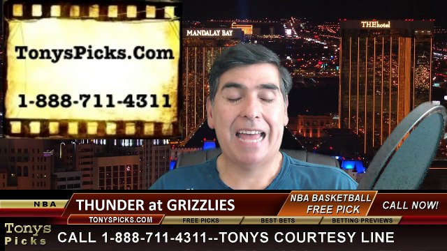 Memphis Grizzlies vs. Oklahoma City Thunder Free Pick Prediction NBA Pro Basketball Odds Preview 4-3-2015
