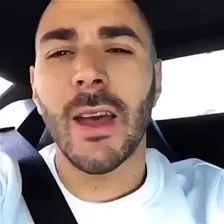 Real Madrid’s Karim Benzema raps along to Tupac while driving in his car