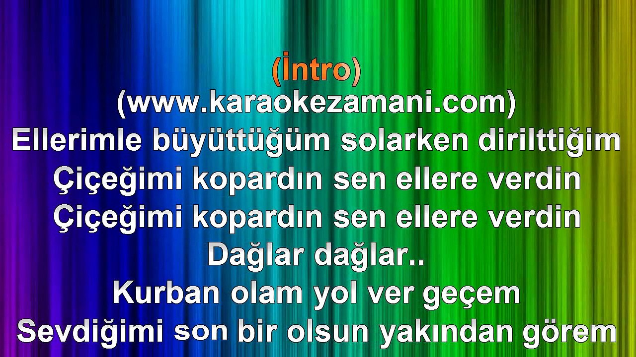 Barış Manço - Dağlar Dağlar - 1993 TÜRKÇE KARAOKE