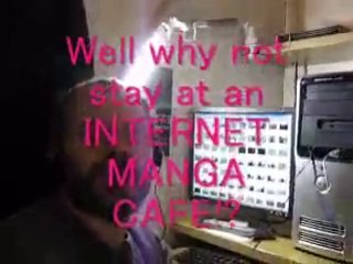 Staying at a Manga Internet Cafe in Tokyo 東京