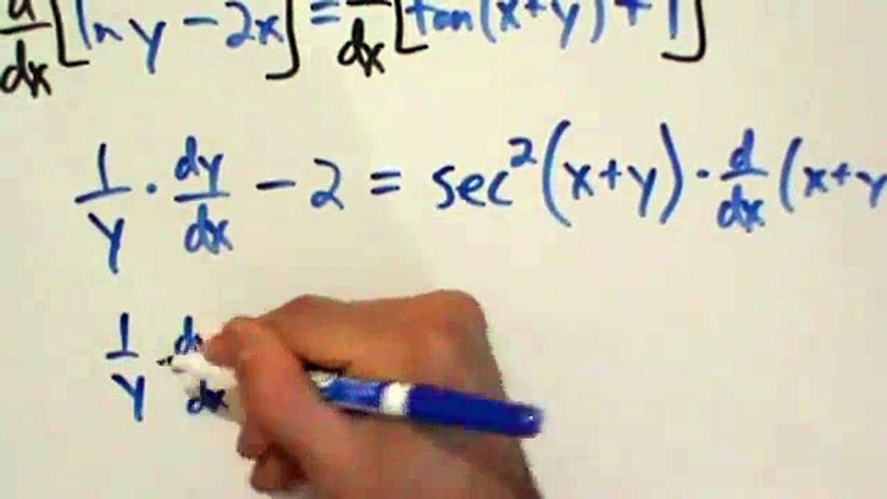 Calculus I - Implicit Differentiation - Example 3 - Find dy/dx