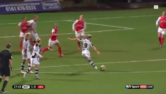 Crazy trick free-kick in Womens football match