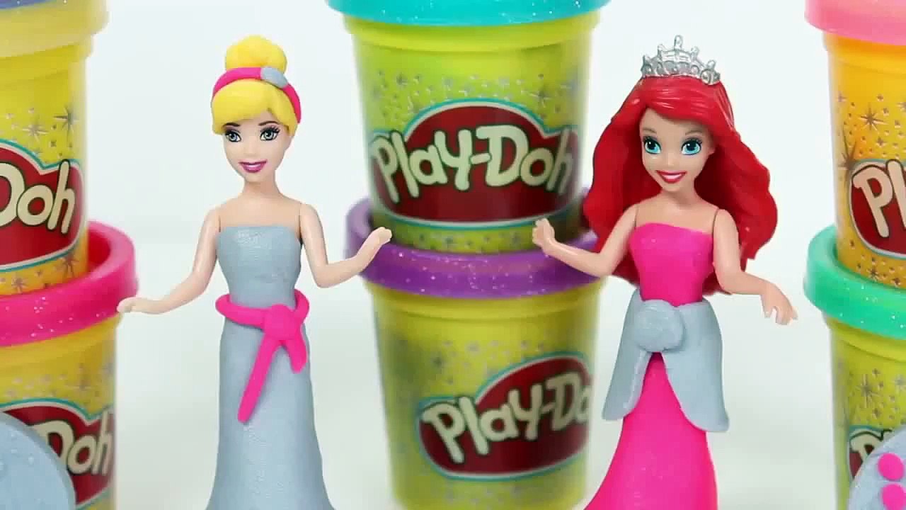 7 Disney Princess MagiClip Collection Tiana Rapunzel Cinderella Magic-Clip Play-Doh-Plus S