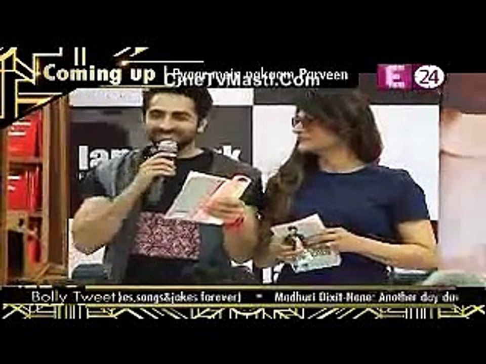 Ayushmann With Wife Tahira 4th April 2015 CineTvMasti.Com