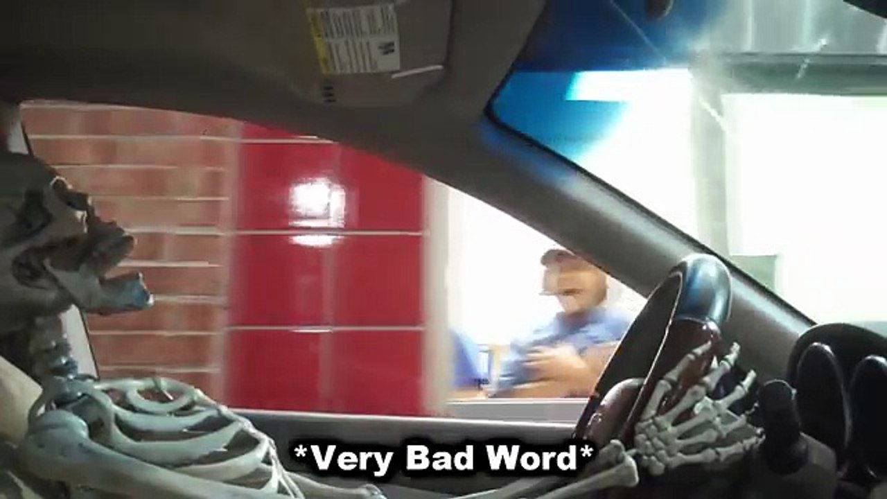 Skeleton Driving Scare The World Prank