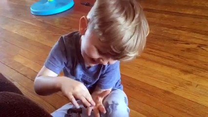 Little Boy Hates the Taste of His Sweet