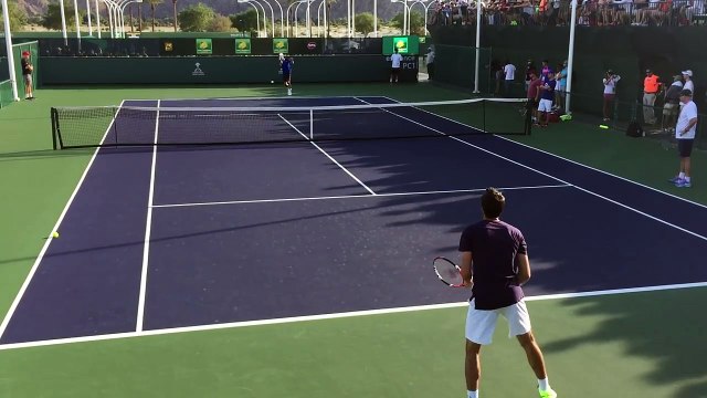 Novak Djokovic Jeremy Chardy Indian Wells 2015 BNP Paribas Open 3/14/15 Practice
