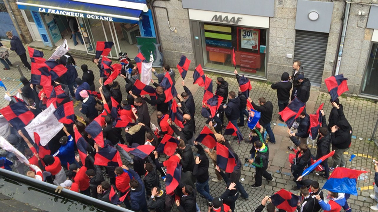 Les Lyonnais partent au Roudourou