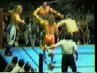 Arashi, Ashura Hara & Super Strong Machine vs. Brett Como, Dos Caras & Lionheart (WAR)