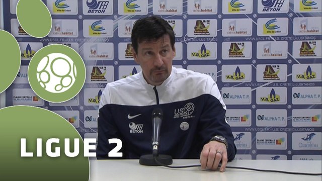 Conférence de presse US Créteil-Lusitanos - US Orléans (1-0) : Thierry FROGER (USCL) - Olivier FRAPOLLI (USO) - 2014/2015