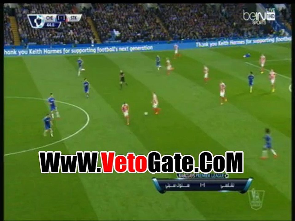 "	لاعب ستوك سيتى" يحرز هدف قبل منتصف الملعب فى تشيلسى