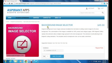 Magento Background Images Extension