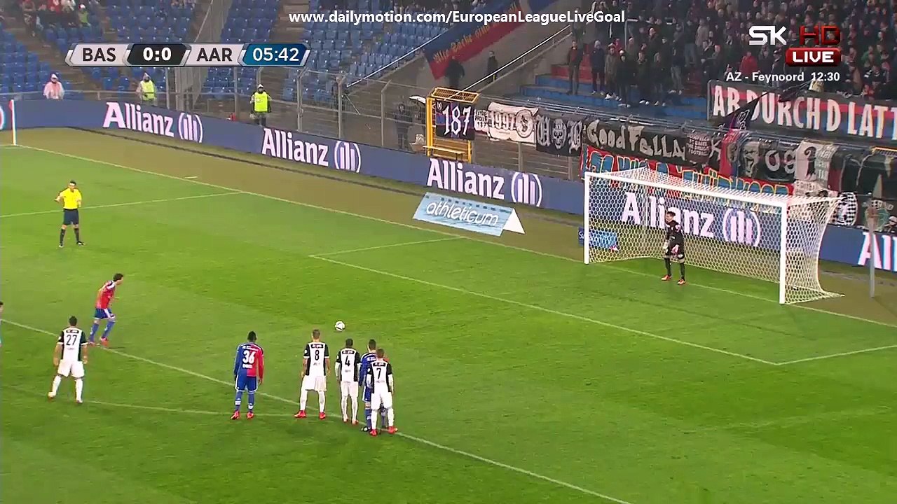 Matias Delgado 1:0 Penalty Kick | Basel - Aarau 04.04.2015 HD