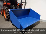 tractor grondbak 100cm kiepbak schepbak tractor kubota iseki