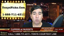 Denver Nuggets vs. LA Clippers Free Pick Prediction NBA Pro Basketball Odds Preview 4-4-2015