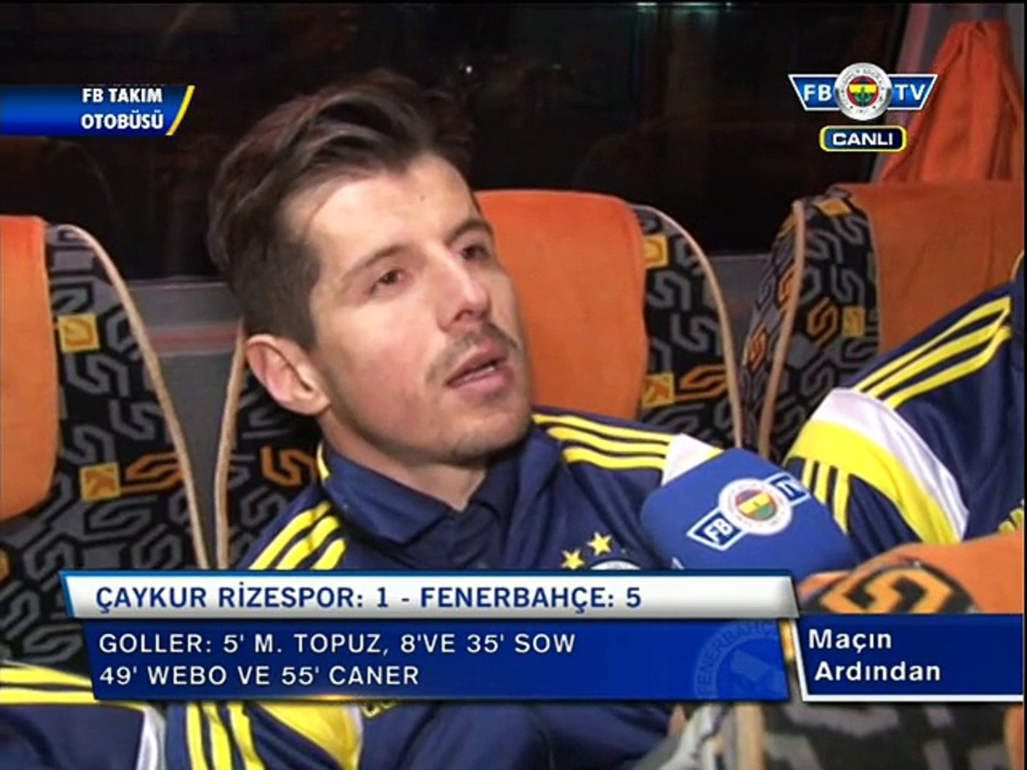 FB TV Takım Otobüsü Röportajları - Çaykur Rizespor 1-5 Fenerbahçe -  Dailymotion Video