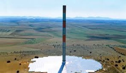 Solar Tower Power Production with Wind & Sun