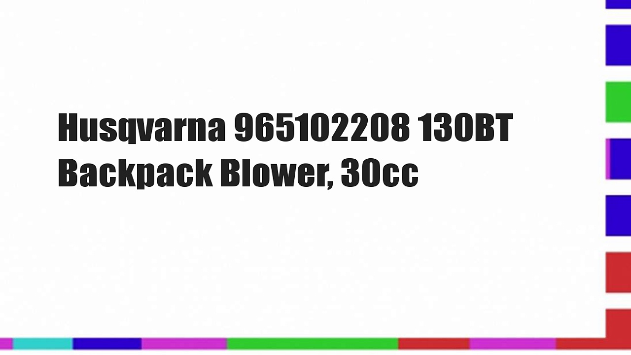 Husqvarna 965102208 130BT Backpack Blower, 30cc