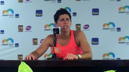 Carla Suarez Navarro talks about her loss to Serena Williams in Miami Open final