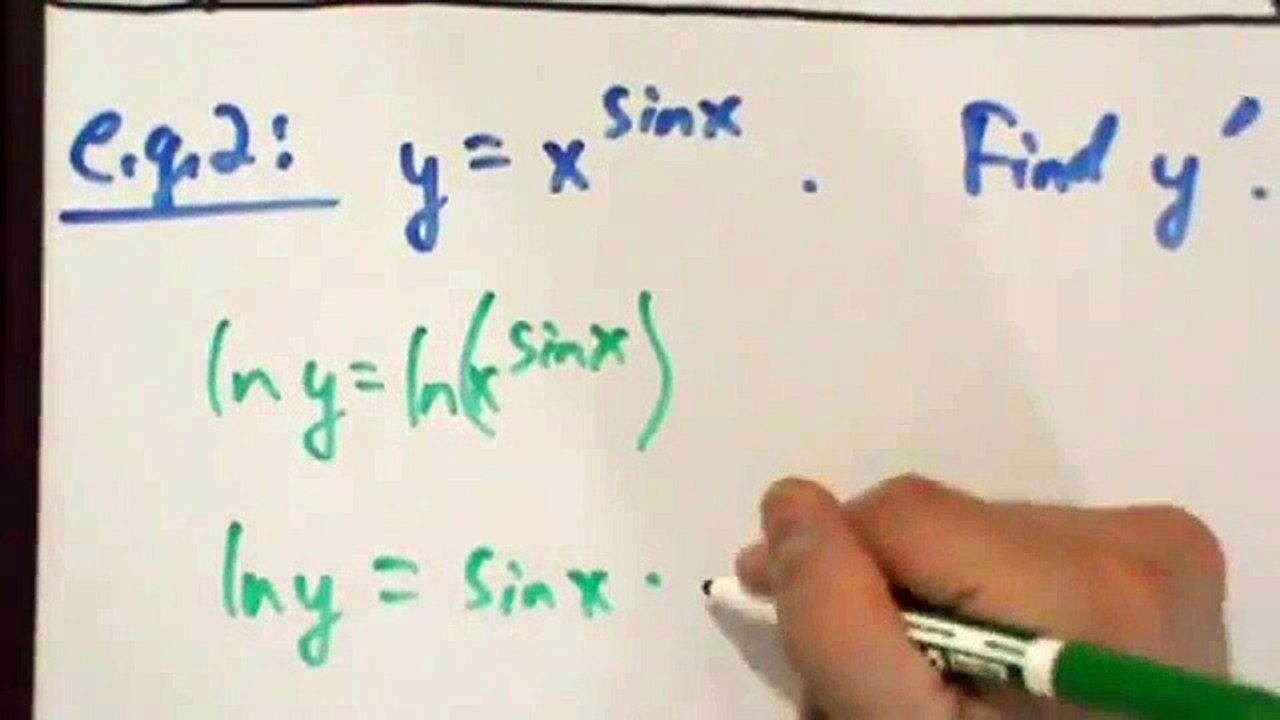Calculus I - Logarithmic Differentiation - Example 2